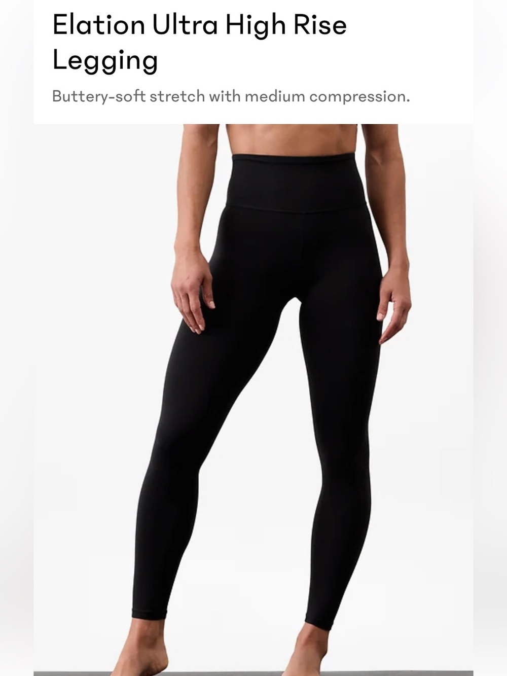 Athleta Black Elation Ultra High Rise Leggings